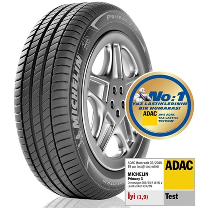 MICHELIN 225/55R17 97W PRIMACY3 ZP (RFT) YAZ LASTİĞİ 2021 ÜRETİM